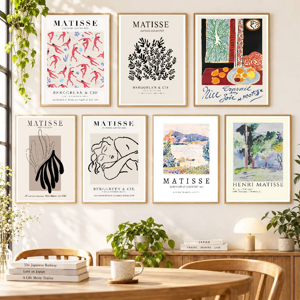 Vintage Collectible Posters - Vintage Henri Matisse Ünlü Ressam Eserleri