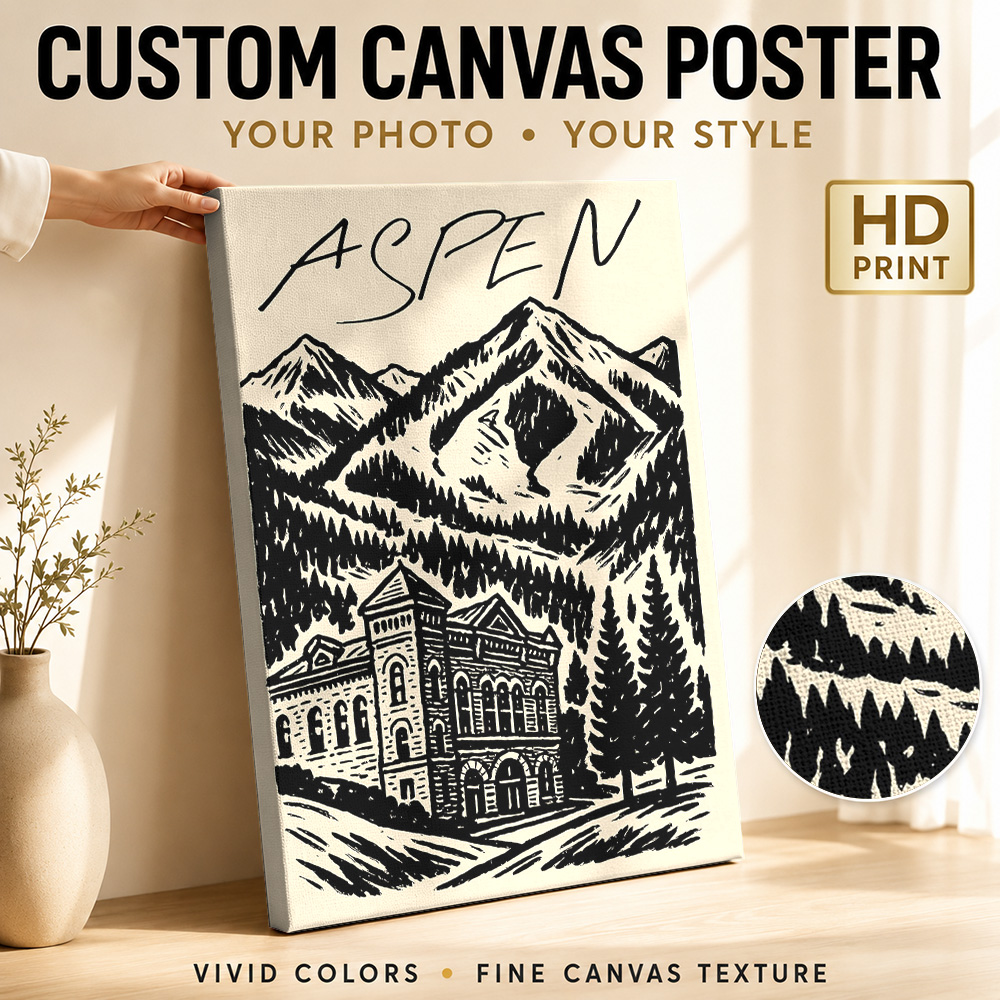 Vintage Collectible Posters - Aspen Vintage Kayak Kanvas Baskı Posteri