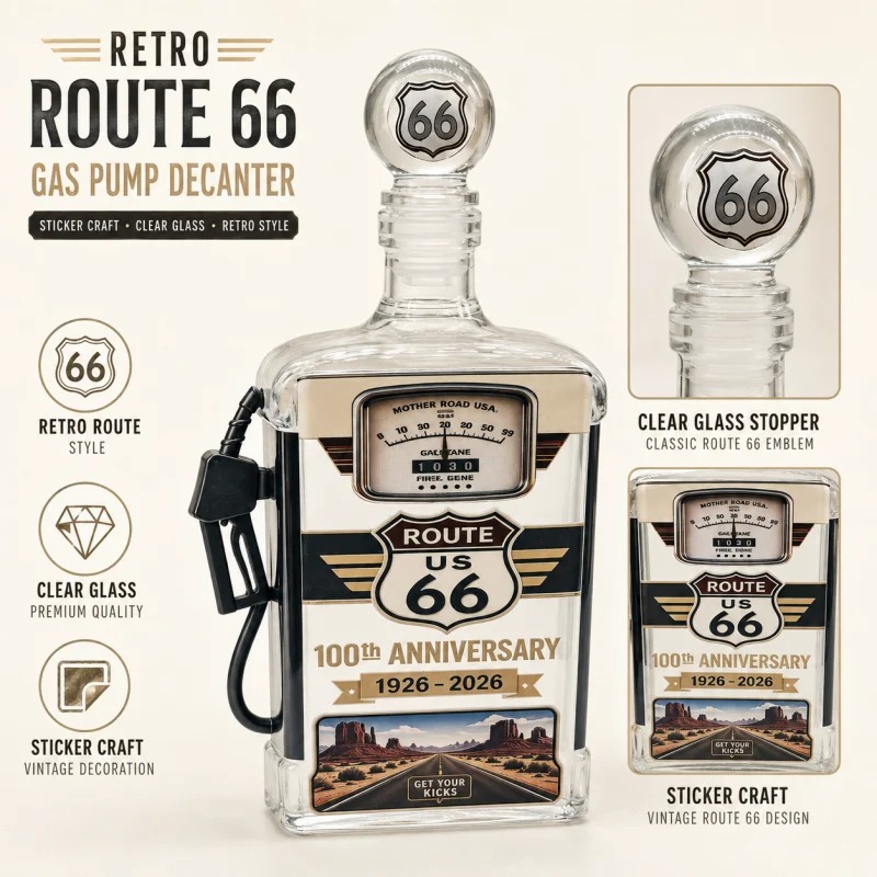 US Route 66 Cam Viski Sürahisi - Vintage Collectible Liquor Bottles incelemesi ve fiyatı
