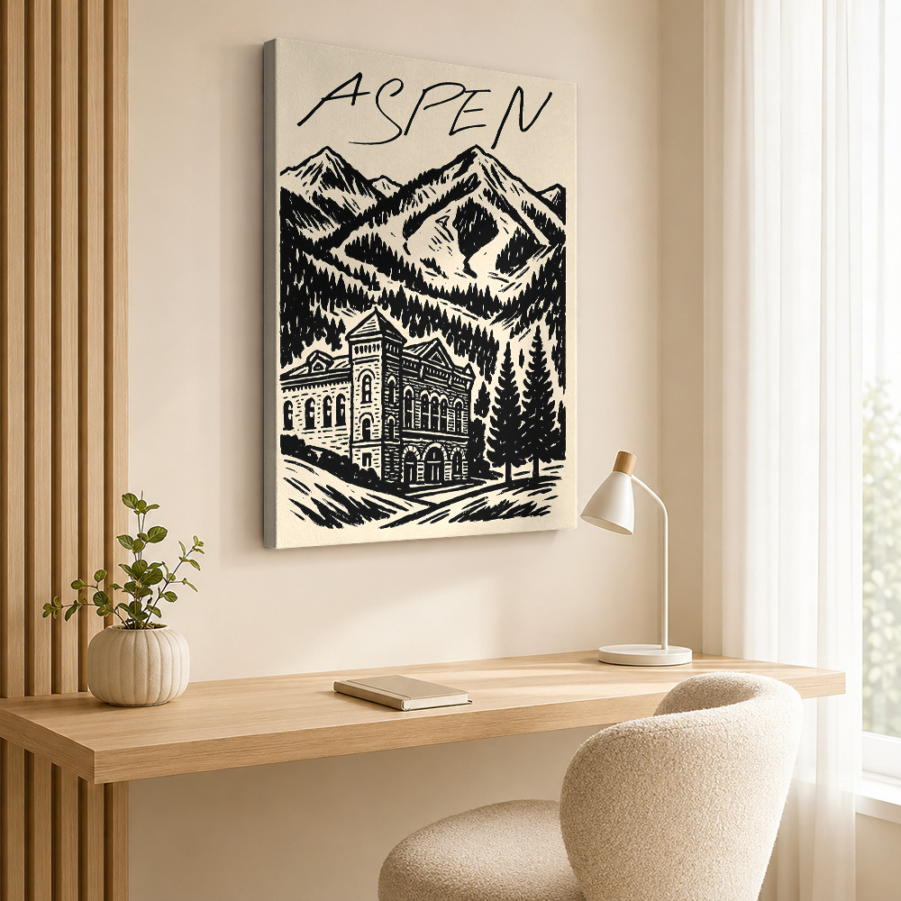 Aspen Vintage Kayak Kanvas Bas - Vintage Collectible Posters incelemesi ve fiyatı